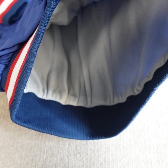 Vintage New England Patriots Jacket Large Blue Pullover Starter Pro Line - Picture 5 of 15